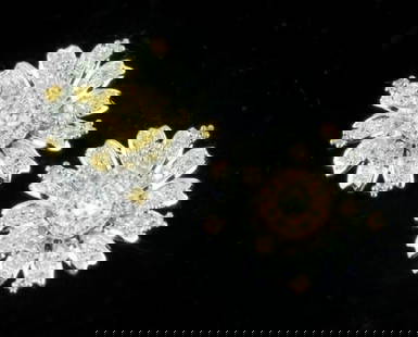 Natural Yellow Diamond Earrings 18K Gold: 0.24cts South African natural yellow diamonds with 0.3cts natural diamonds and 18K-gold setting. Gorgeous design, attractive style, extremely good wearing effect. Overall condition is excellent. Inter