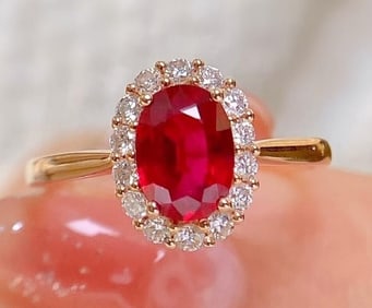 1.1ct Natural Ruby 18K Gold Ring