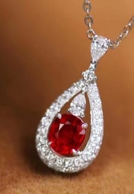 1ct Pigeon Blood Ruby Pendant 18K Gold