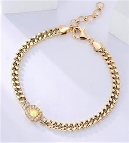 18K Gold Natural Diamond Bracelet