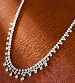10.3ct Natural Diamond 18K Gold Necklace