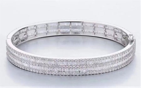11.4ct Natural Diamond Bangle 18K Gold