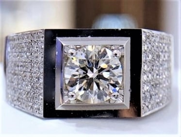 1ct Natural Diamond 18K Gold Ring