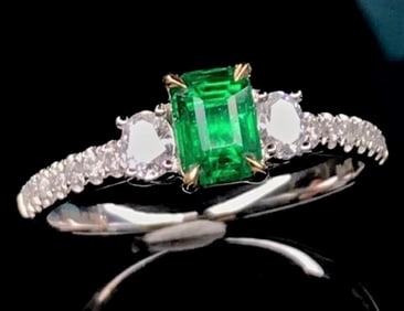 Afghanistan Emerald 18K Gold Ring