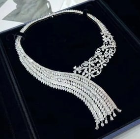 45ct Natural Diamond Necklace 18K Gold