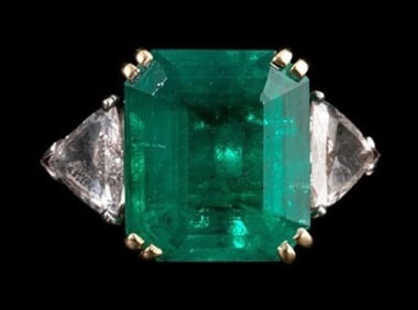 4.5ct Colombian Emerald Ring 18K Gold