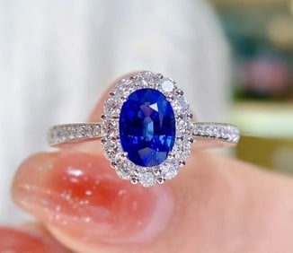 1.2ct Natural Sapphire 18K Gold Ring