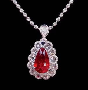 2.4ct Natural Pigeon Blood Ruby Ring 18K Gold: 18K Gold inlaid with 2.4ct natural pigeon blood ruby and natural South African diamonds. Good clarity, crystal-clear, full of fire color. International certified natural ruby, with international jewel