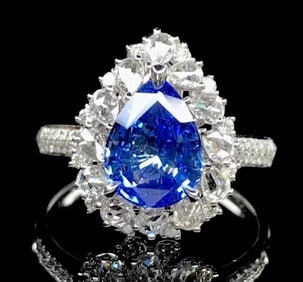 2.2ct Natural Sapphire Ring 18K Gold