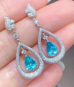 2ct Paraiba Tourmaline 18K Gold Earrings