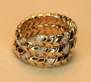 Natural Diamond 18K Gold Ring
