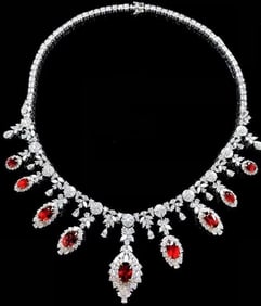 15ct Pigeon Blood Ruby 18K Gold Necklace