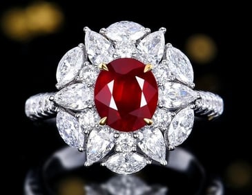 2ct Pigeon Blood Ruby 18K Gold Ring