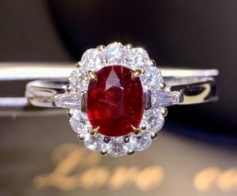 1.2ct Pigeon Blood Ruby 18K Gold Ring