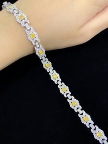 6ct Natural Diamond 18K Gold Bracelet
