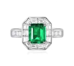 1ct Natural Emerald 18K Gold Ring
