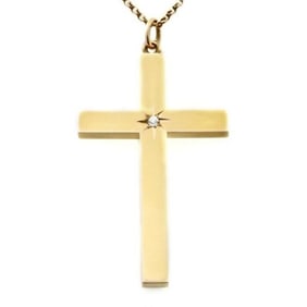 18K Gold Natural Diamond Pendant
