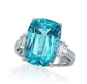 12.4ct Natural Aquamarine 18K Gold Ring