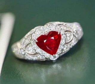 1ct Pigeon Blood Ruby 18K Gold Ring