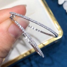 Natural Diamond Earrings 18K Gold