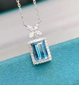 1ct Santa Maria Aquamarine 18K Gold Necklace