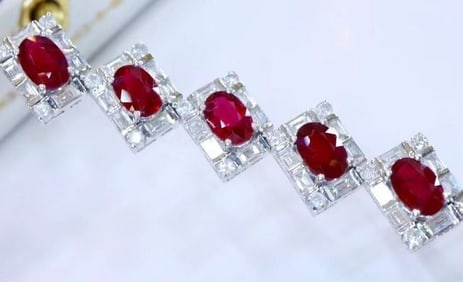 8.4ct Pigeon Blood Ruby 18K Gold Bracelet