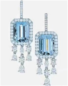 4.2ct Santa Maria Aquamarine 18K Gold Earrings