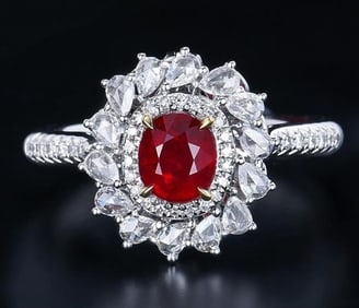 1.2ct Pigeon Blood Ruby 18K Gold Ring