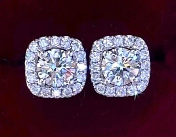 Natural Diamond 18K Gold Earrings