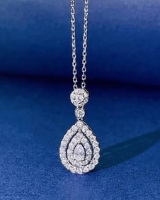 Natural Diamond 18K Gold Necklace