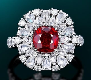2ct Pigeon Blood Ruby 18K Gold Ring
