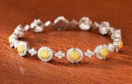 4.4ct Natural Diamond 18K Gold Bracelet