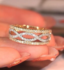 Natural Diamond Ring 18K Gold