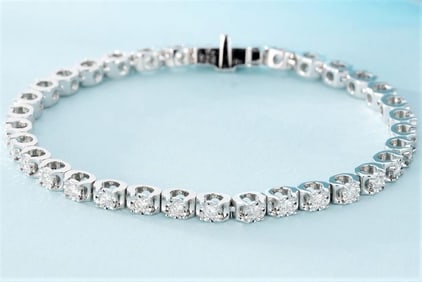 3.45ct Natural Diamond 18Kt Gold Bracelet