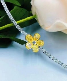 3.65ct Natural Diamond 18Kt Gold Bracelet