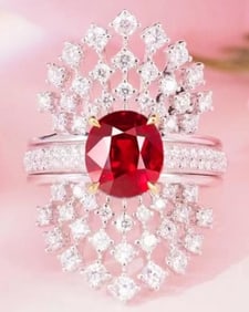 2ct Pigeon Blood Red Ruby 18Kt Gold Ring