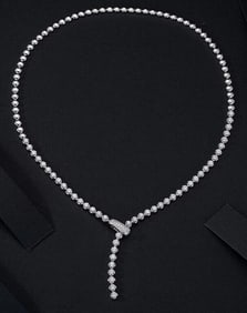 3.97cts Natural Diamond 18Kt Gold Necklace