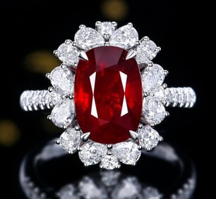 3ct Pigeon Blood Ruby 18Kt Gold Ring
