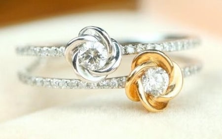 18Kt Gold Natural Diamond Ring