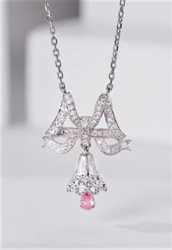 Natural Pink Diamond 18Kt Gold Necklace