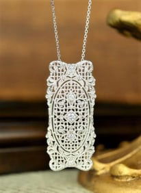 18Kt Gold Natural Diamond Necklace