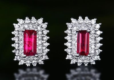Mozambique Natural Ruby 18Kt Gold Earrings