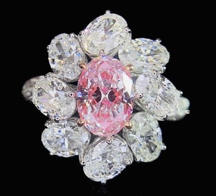 1ct Natural Pink Diamond 18Kt Gold Ring