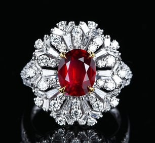 2.25ct Pigeon Blood Ruby 18Kt Gold Ring