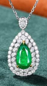 3.3ct Natural Emerald 18Kt Gold Pendant