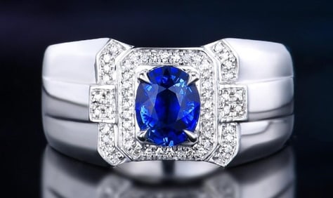 1.03ct Sri Lankan Sapphire 18Kt Gold Ring