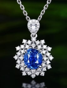 2.1ct Natural Sapphire 18Kt Gold Pendant