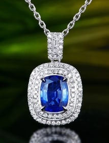 1.75ct Natural Sapphire 18Kt Gold Pendant