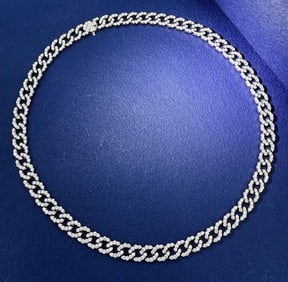 12.2cts Natural Diamond 18Kt Gold Necklace