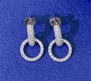 Natural Diamond 18Kt Gold Earrings